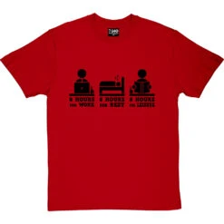 8 Hours For Work, 8 Hours For Rest, 8 Hours For Leisure T-Shirt -Tshirt Store 8 hours tshirt 1 redtshirt