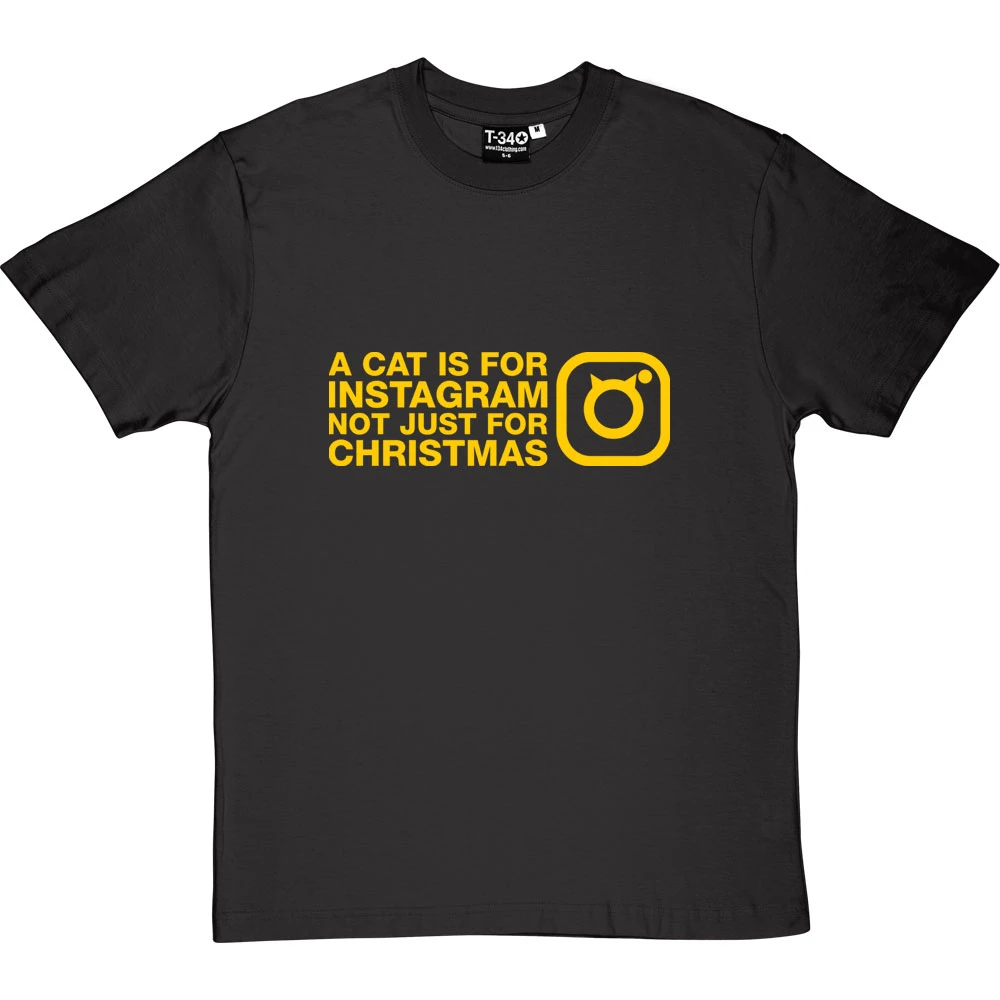 A Cat Is For Instagram, Not Just For Christmas T-Shirt 3 A Cat Is For Instagram, Not Just For Christmas T-Shirt - Image 3