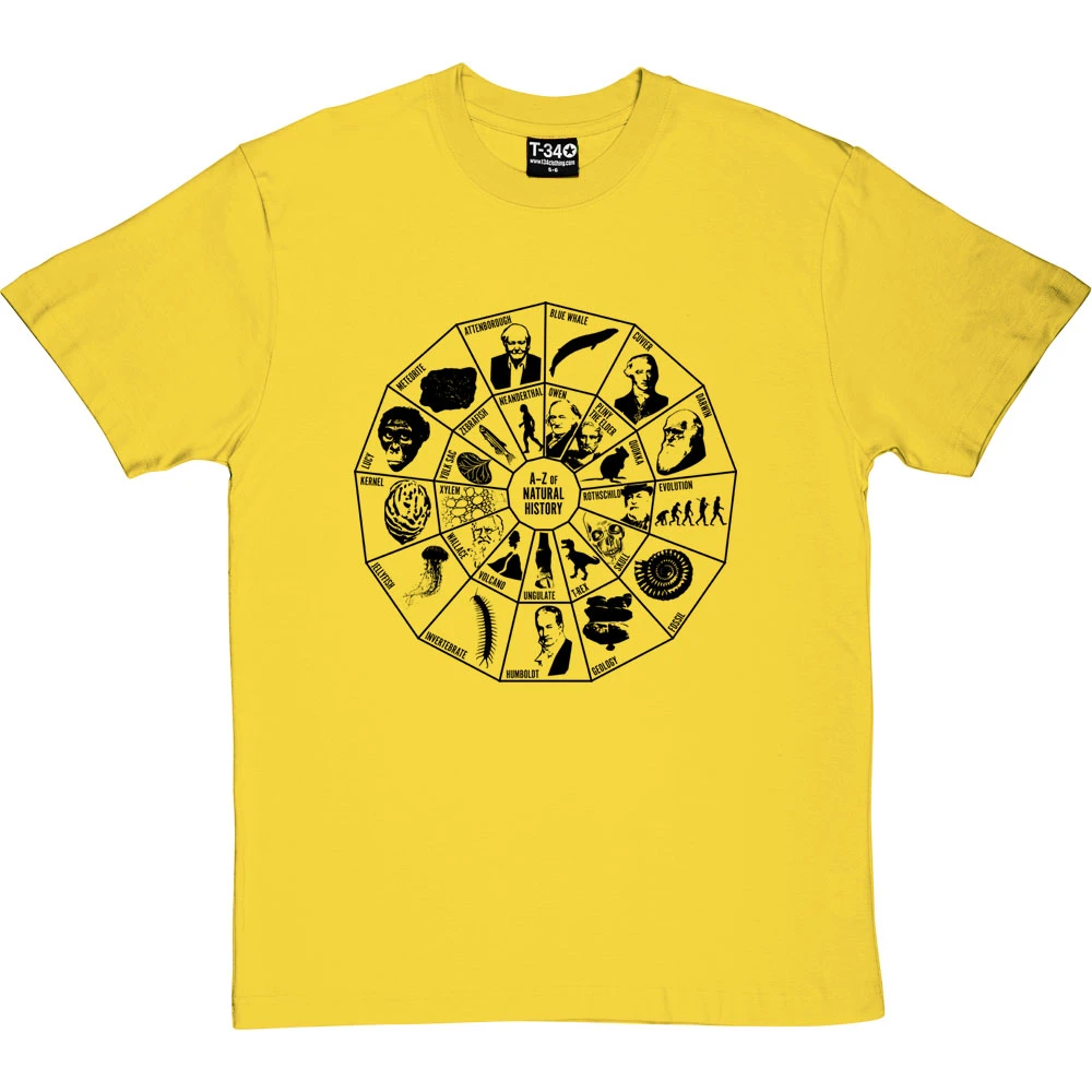A-Z Of Natural History T-Shirt 1 A-Z Of Natural History T-Shirt