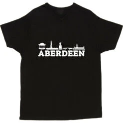 Aberdeen Landmarks T-Shirt -Tshirt Store aberdeen landmarks tshirt 2 black mens v neck tshirt