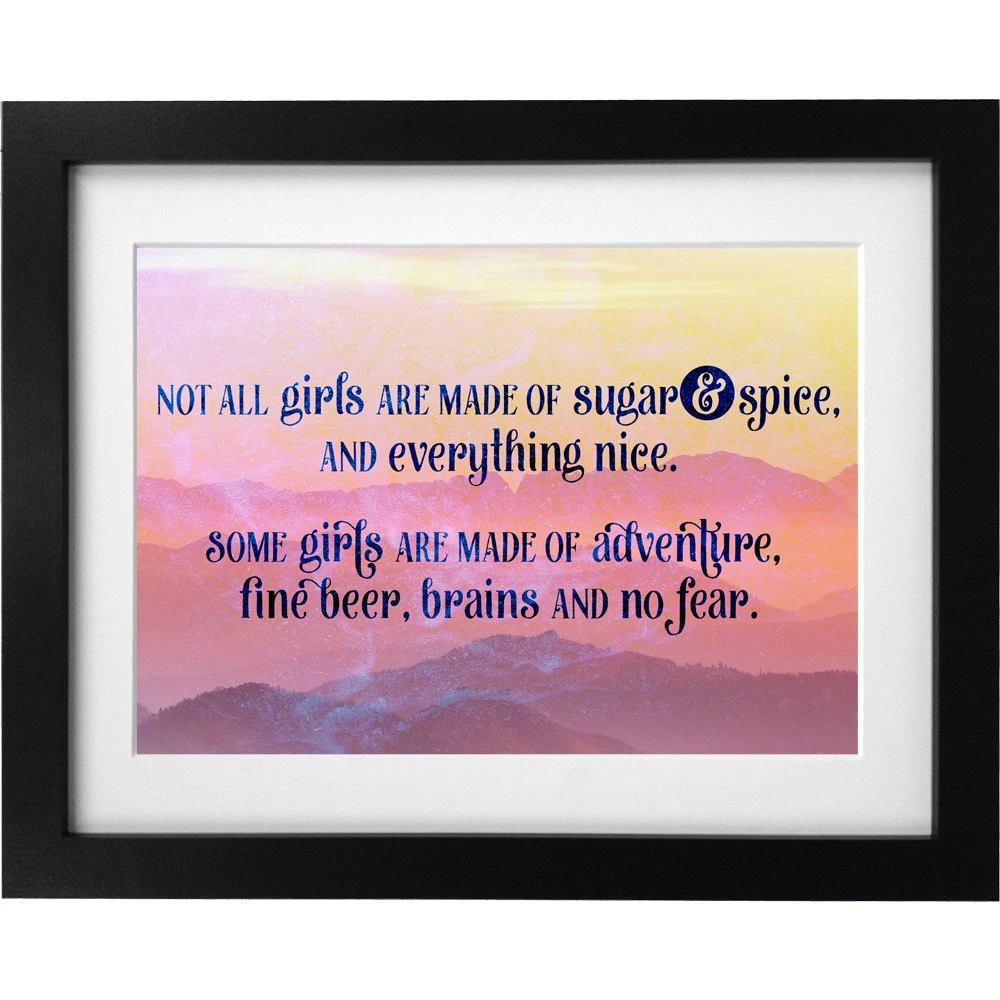 Adventure, Fine Beer, Brains And No Fear Art Print 1 Adventure, Fine Beer, Brains And No Fear Art Print