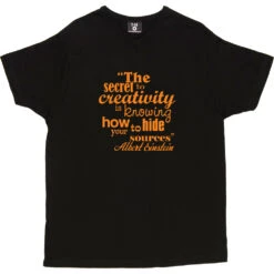 Albert Einstein "Creativity" Quote T-Shirt -Tshirt Store albert einstein creativity tshirt 122 black mens v neck tshirt
