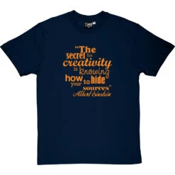 Albert Einstein "Creativity" Quote T-Shirt -Tshirt Store albert einstein creativity tshirt 122 navybluetshirt