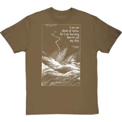 Louisa May Alcott "I Am Not Afraid Of Storms" T-Shirt -Tshirt Store alcott not afraid of storms tshirt 2 olivetshirt