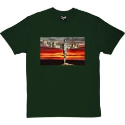 The Angel Of The North At Sunset By Hadrian Richards T-Shirt -Tshirt Store angel at sunset tshirt bottlegreentshirt