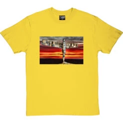 The Angel Of The North At Sunset By Hadrian Richards T-Shirt -Tshirt Store angel at sunset tshirt yellowtshirt