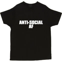 Anti-Social AF T-Shirt -Tshirt Store anti social af tshirt 2 black mens v neck tshirt