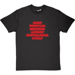 Asian, European, American, African, Australasian, Human T-Shirt -Tshirt Store asian european american tshirt 5 charcoaltshirt