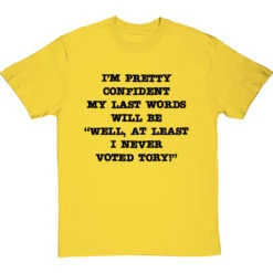 Well, At Least I Never Voted Tory T-Shirt 34 Well, At Least I Never Voted Tory T-Shirt -Tshirt Store at least i never voted tory tshirt 1 yellowtshirt