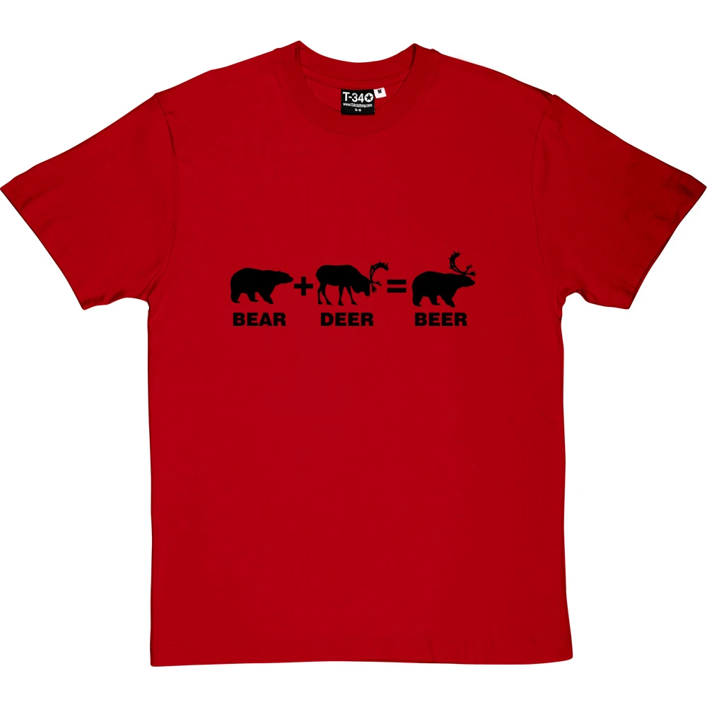 Bear + Deer = Beer T-Shirt 9 Bear + Deer = Beer T-Shirt - Image 9