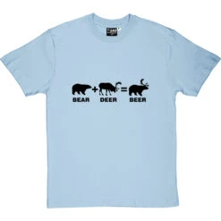 Bear + Deer = Beer T-Shirt 24 Bear + Deer = Beer T-Shirt -Tshirt Store bear deer beer tshirt 1 skybluetshirt