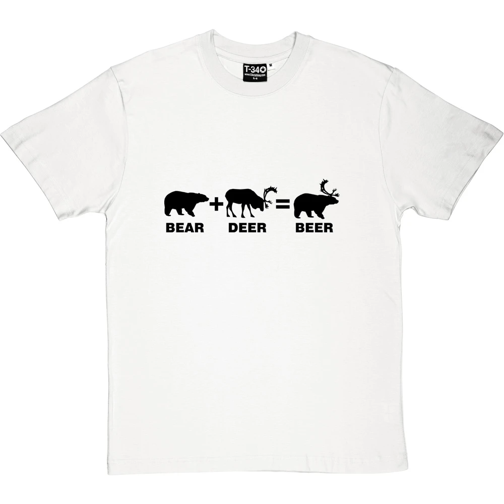 Bear + Deer = Beer T-Shirt 5 Bear + Deer = Beer T-Shirt - Image 5