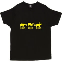 Bear + Deer = Beer T-Shirt 23 Bear + Deer = Beer T-Shirt -Tshirt Store bear deer beer tshirt 6 black mens v neck tshirt