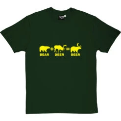 Bear + Deer = Beer T-Shirt 27 Bear + Deer = Beer T-Shirt -Tshirt Store bear deer beer tshirt 6 bottlegreentshirt