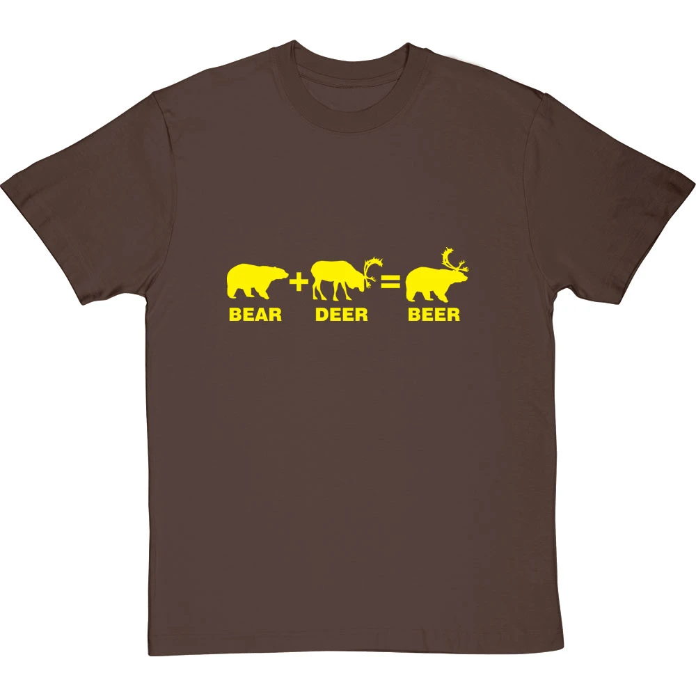 Bear + Deer = Beer T-Shirt 3 Bear + Deer = Beer T-Shirt - Image 3