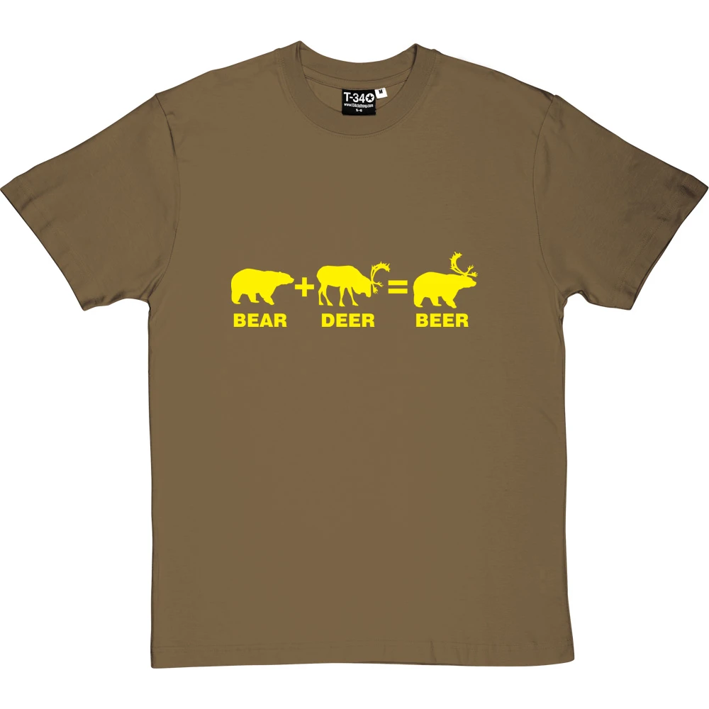 Bear + Deer = Beer T-Shirt 2 Bear + Deer = Beer T-Shirt - Image 2
