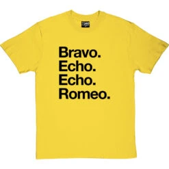 Bravo Echo Echo Romeo T-Shirt -Tshirt Store beer phonetic tshirt 1 yellowtshirt