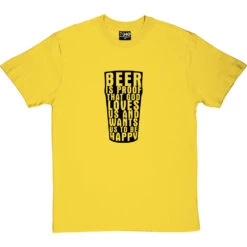 Benjamin Franklin "Beer" Quote T-Shirt -Tshirt Store benjamin franklin beer tshirt 1 yellowtshirt