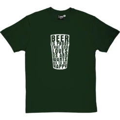 Benjamin Franklin "Beer" Quote T-Shirt -Tshirt Store benjamin franklin beer tshirt 2 bottlegreentshirt
