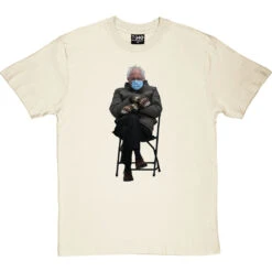 Bernie Sanders "Mittens And Mask" T-Shirt -Tshirt Store bernie mittens tshirt naturaltshirt