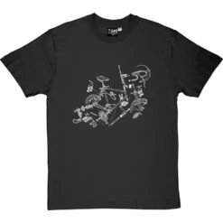 Bicycle Exploded Diagram T-Shirt -Tshirt Store bicycle exploded diagram tshirt 2 charcoaltshirt