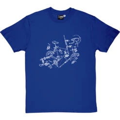 Bicycle Exploded Diagram T-Shirt -Tshirt Store bicycle exploded diagram tshirt 2 royalbluetshirt