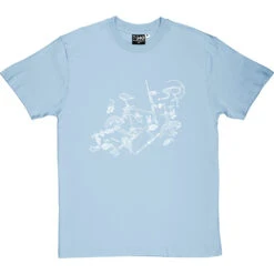 Bicycle Exploded Diagram T-Shirt -Tshirt Store bicycle exploded diagram tshirt 2 skybluetshirt