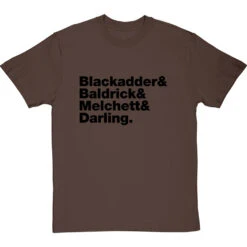 Blackadder Line-Up T-Shirt -Tshirt Store blackadder line up tshirt 1 hazelnuttshirt
