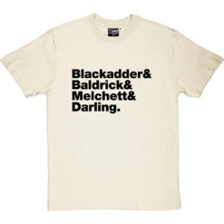 Blackadder Line-Up T-Shirt -Tshirt Store blackadder line up tshirt 1 naturaltshirt
