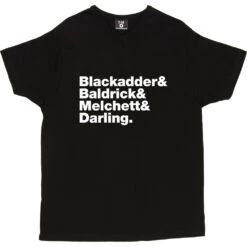 Blackadder Line-Up T-Shirt -Tshirt Store blackadder line up tshirt 2 black mens v neck tshirt