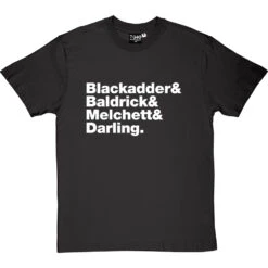 Blackadder Line-Up T-Shirt -Tshirt Store blackadder line up tshirt 2 charcoaltshirt