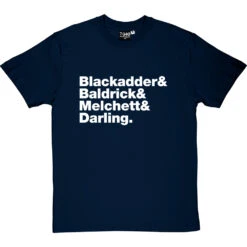 Blackadder Line-Up T-Shirt -Tshirt Store blackadder line up tshirt 2 navybluetshirt