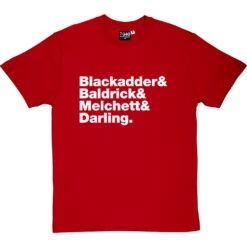 Blackadder Line-Up T-Shirt -Tshirt Store blackadder line up tshirt 2 redtshirt