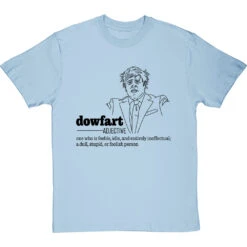 Boris Johnson "Dowfart" T-Shirt -Tshirt Store boris johnson dowfart tshirt 1 skybluetshirt