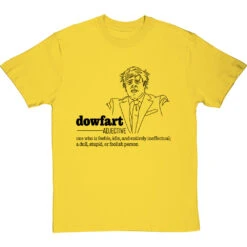 Boris Johnson "Dowfart" T-Shirt -Tshirt Store boris johnson dowfart tshirt 1 yellowtshirt