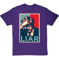 Boris Johnson "Liar" T-Shirt -Tshirt Store boris johnson liar poster tshirt purpletshirt
