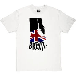 Brexit (Shooting Yourself In The Foot) T-Shirt -Tshirt Store brexit shoot foot tshirt 1 whitetshirt