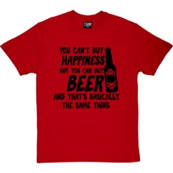 You Can't Buy Happiness But You Can Buy Beer T-Shirt -Tshirt Store buy beer tshirt 1 redtshirt