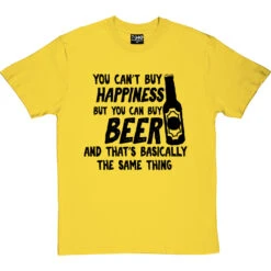 You Can't Buy Happiness But You Can Buy Beer T-Shirt -Tshirt Store buy beer tshirt 1 yellowtshirt