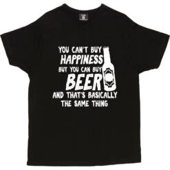 You Can't Buy Happiness But You Can Buy Beer T-Shirt -Tshirt Store buy beer tshirt 2 black mens v neck tshirt