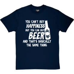 You Can't Buy Happiness But You Can Buy Beer T-Shirt -Tshirt Store buy beer tshirt 2 navybluetshirt