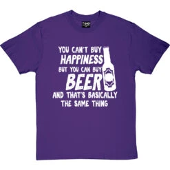 You Can't Buy Happiness But You Can Buy Beer T-Shirt -Tshirt Store buy beer tshirt 2 purpletshirt