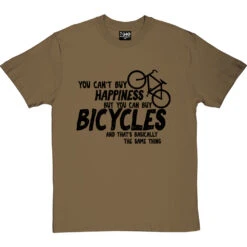 You Can't Buy Happiness But You Can Buy Bicycles T-Shirt -Tshirt Store buy bikes tshirt 1 olivetshirt