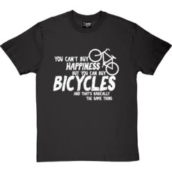 You Can't Buy Happiness But You Can Buy Bicycles T-Shirt -Tshirt Store buy bikes tshirt 2 charcoaltshirt