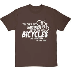You Can't Buy Happiness But You Can Buy Bicycles T-Shirt -Tshirt Store buy bikes tshirt 2 hazelnuttshirt