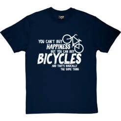 You Can't Buy Happiness But You Can Buy Bicycles T-Shirt -Tshirt Store buy bikes tshirt 2 navybluetshirt
