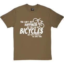 You Can't Buy Happiness But You Can Buy Bicycles T-Shirt -Tshirt Store buy bikes tshirt 2 olivetshirt