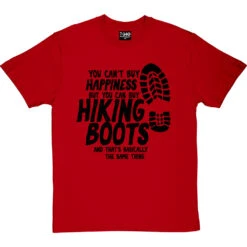 You Can't Buy Happiness But You Can Buy Hiking Boots T-Shirt -Tshirt Store buy boots tshirt 1 redtshirt