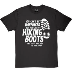 You Can't Buy Happiness But You Can Buy Hiking Boots T-Shirt -Tshirt Store buy boots tshirt 2 charcoaltshirt
