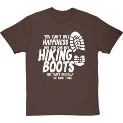 You Can't Buy Happiness But You Can Buy Hiking Boots T-Shirt -Tshirt Store buy boots tshirt 2 hazelnuttshirt